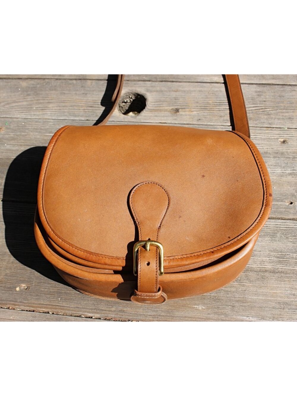Coach Vintage - Riding Bag (Saddle Bag) 9851 in color Putty, USA Pre-1994 - Picture 12 of 15